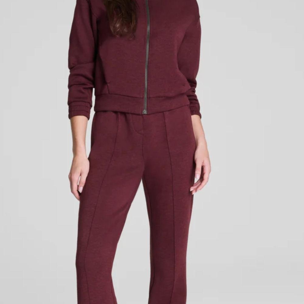 SPANX AirEssentials Brushed Flare Pants Cassis Heather Sm Petite